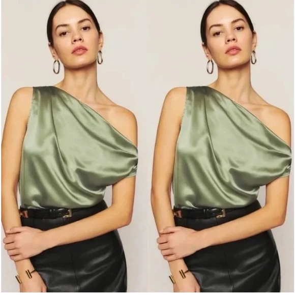 NEW Reformation Annika Silk Top - Picture 1 of 7